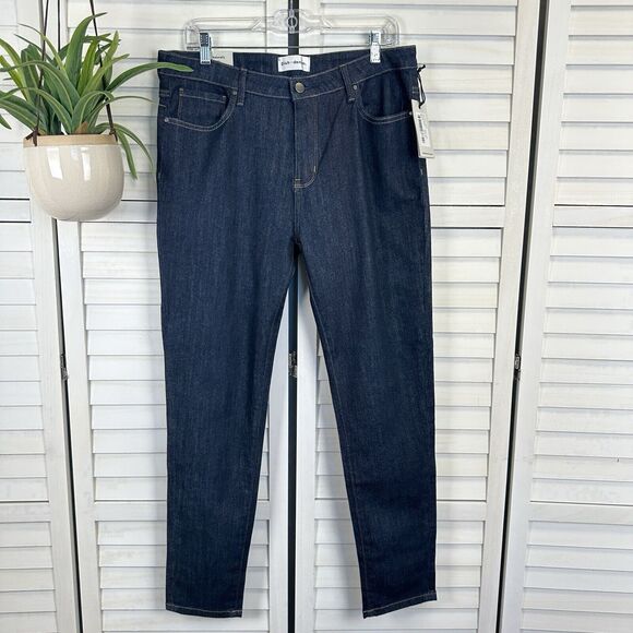 New Dish by DU/ER Adaptive Denim Skinny Jeans Dark Wash Womens Size 32 x 28 - Picture 1 of 11